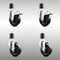 Service Caster 4 Inch 316SS Soft Rubber Swivel 1-7/8 Inch Stem Caster Lock Brake SCC, 2PK SCC-SS316TTLEX20S414-SRS-2-S-2-178 - alternate 1